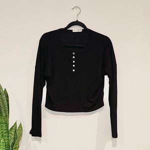 Black long sleeve with buttons